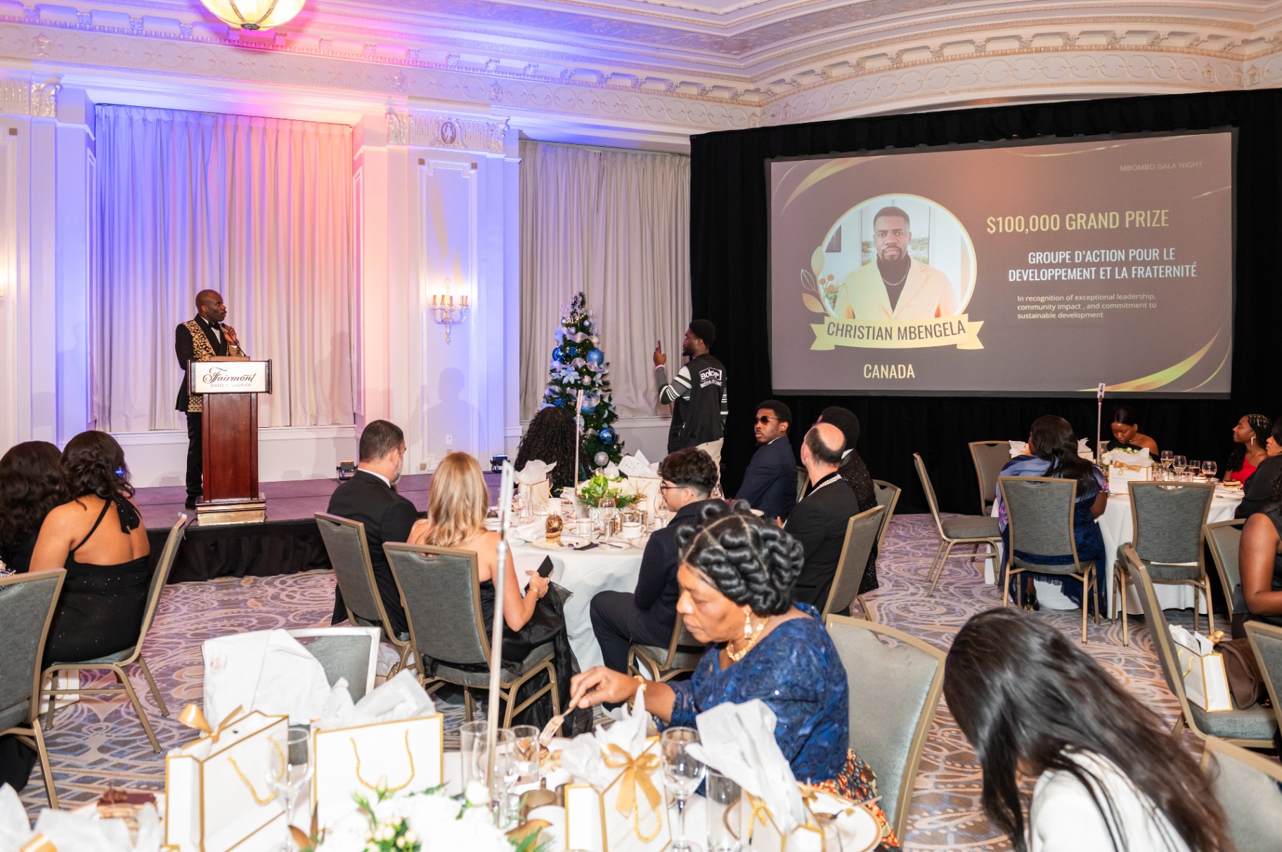 Christian Mbengela — Canada, Grand Prize recognition on stage