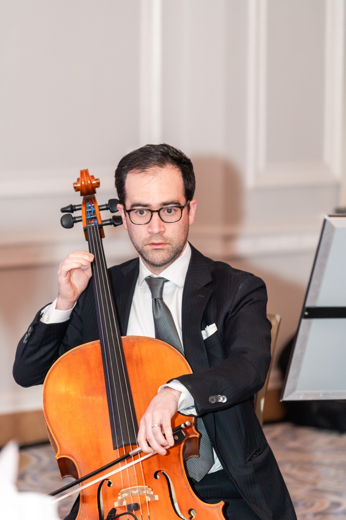 Cellist performing live during the Business & Philanthropy Gala Night