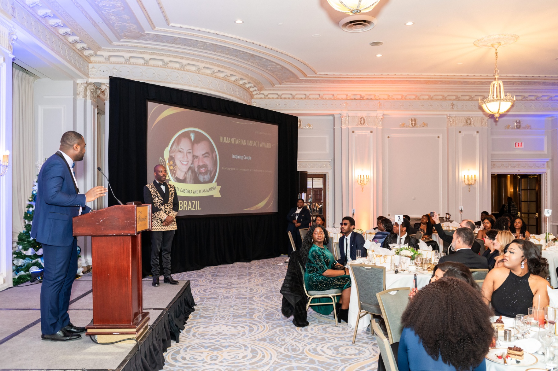 Humanitarian Impact Award presentation honouring Renata Casorla and Elias Almeida — Brazil