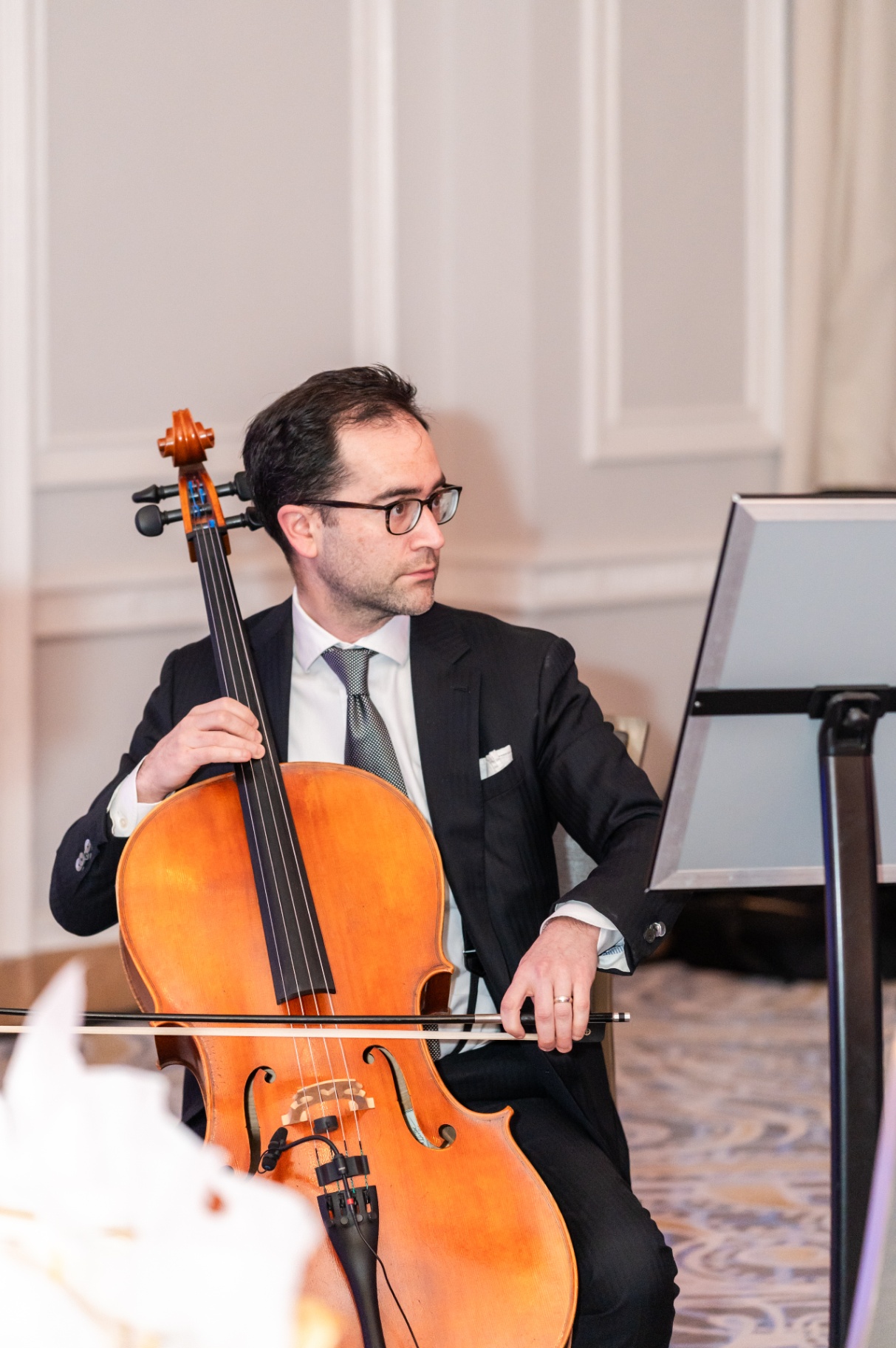 Live classical music performance during the gala reception at Fairmont Château Laurier