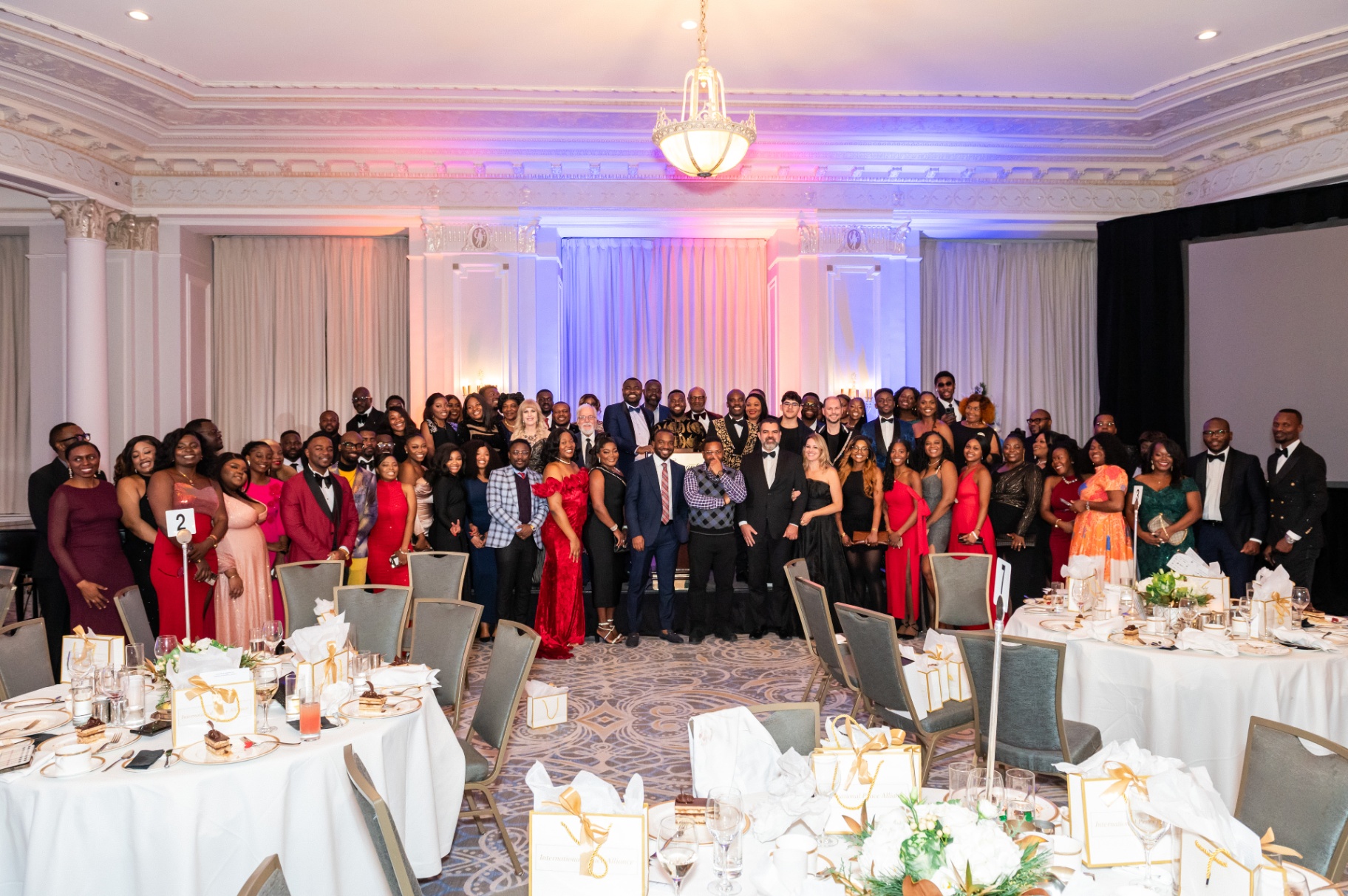 Business and Philanthropy Gala Night 2025 group photo at the Fairmont Château Laurier in Ottawa